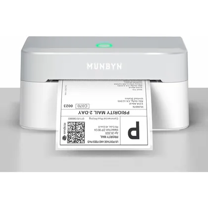 MUNBYN RW403B - Bluetooth 4x6 shipping label printer, white
